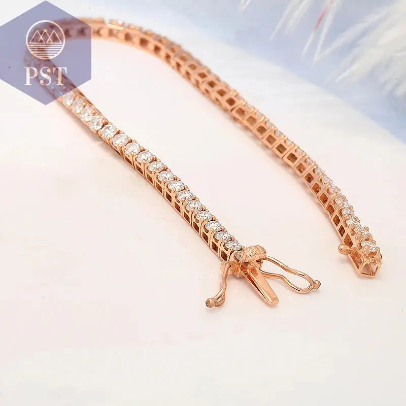 14k Gelbgold Moissanit Armband PST PS Tradings Armband PST PS Tradings  PST PS Tradings 14k Gelbgold Moissanit Armband Armband