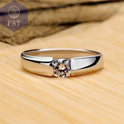 18K White Gold Zirconia Ring PST PS Tradings  PST PS Tradings 9-R10 PST PS Tradings 18K White Gold Zirconia Ring