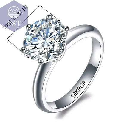 18K White Gold Zirconia Ring PST PS Tradings  PST PS Tradings  PST PS Tradings 18K White Gold Zirconia Ring
