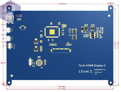 7-Zoll-Touchscreen Raspberry Pi 5 kapazitives HDMI-kompatibles TFT-LCD für Orange Pi 5 Plus 3B RPI 5 4B 3B+ PC Windows AIDA64  Computer & Office - Security & Protection - Video Surveillance - CCTV Accessories     PST PS Tradings