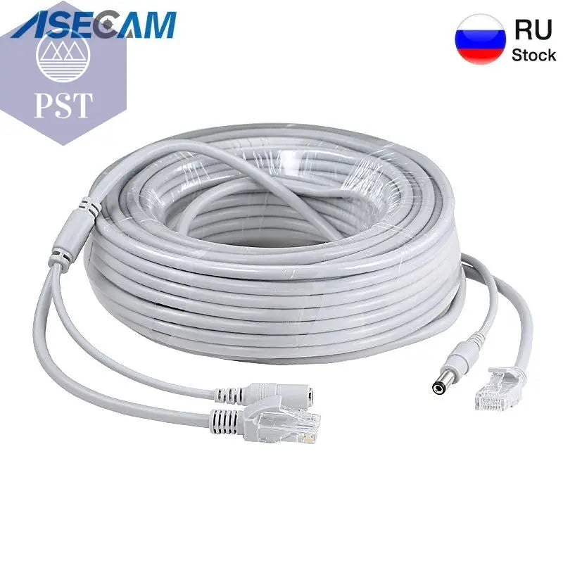 CCTV RJ45 Cable Ethernet Surveillance Camera DC Power Cat5 Internet Network LAN Cord POE  IP Camera Wifi Connection - PST PS Tradings