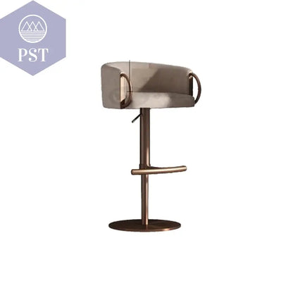 Coffee Shop Steel Bar Chair Luxury Gold Round Leather Modern Nordic Stools Kitchen Swivel Design Sgabello Cucina Alto Furniture       PST PS Tradings