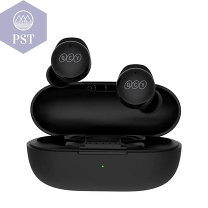Dual Microphone Bluetooth Earphones with Charging Box      QCY-T17-Black-Poland PST PS Tradings