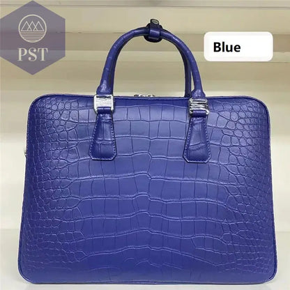 Echtes Krokodilleder Aktentasche mit Passcode PST PS Tradings  PST PS Tradings Blue PST PS Tradings Echtes Krokodilleder Aktentasche mit Passcode