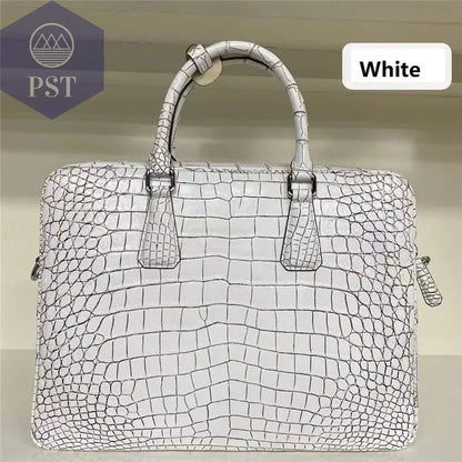 Echtes Krokodilleder Aktentasche mit Passcode PST PS Tradings  PST PS Tradings WHITE PST PS Tradings Echtes Krokodilleder Aktentasche mit Passcode