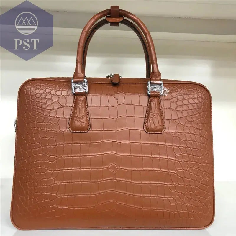 Echtes Krokodilleder Aktentasche mit Verschluss PST PS Tradings  PST PS Tradings  PST PS Tradings Echtes Krokodilleder Aktentasche mit Verschluss