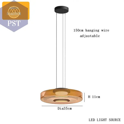 Elegante Glas-Chandelier für modernes Wohnen PST PS Tradings  PST PS Tradings amber-35cm-natural-light PST PS Tradings