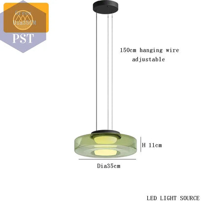 Elegante Glas-Chandelier für modernes Wohnen PST PS Tradings  PST PS Tradings green-35cm-natural-light PST PS Tradings