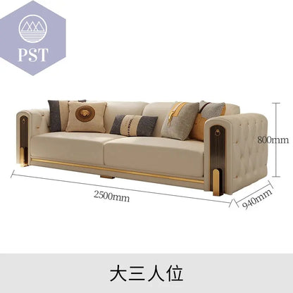 Elegantes Leder Sofa Set Luxus Couch PST PS Tradings Sofa PST PS Tradings 2.5m-cowhide PST PS Tradings Elegantes Leder Sofa Set Luxus Couch Sofa