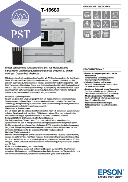 Epson EcoTank Pro ET-16680 PST PS Tradings drucker drucker