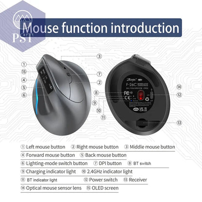 F-26C 2.4GHz Ergonomische Gaming Maus PST PS Tradings   F-26C 2.4GHz Ergonomische Gaming Maus