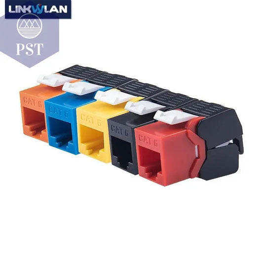 Gigabit Ethernet RJ45 CAT6 Colorful Keystone Jacks Toolless Type Network Modules Tool-free Connection 7 Colors For Optional - PST PS Tradings