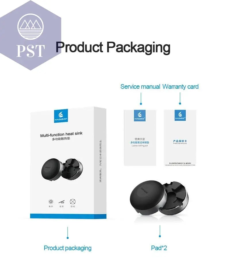 Hagibis Laptop Stand Portable Cooling Pad For MacBook Laptop Portable Cool Ball Heat Dissipation Skidproof Pad Cooler Stand - PST PS Tradings