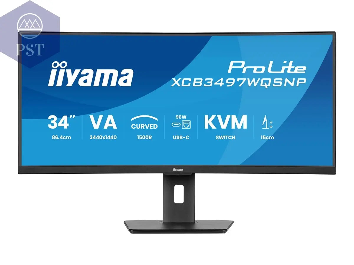 IIYAMA 86,36cm 34Zoll UW Curved VA-panel 3440x1440 120Hz 350cd/m2 04ms MPRT Speakers USB-C Dock LAN 95W PD KVM DisplayPort 2xHDMI PST PS Tradings Display Monitor PST PS Tradings  PST PS Tradings