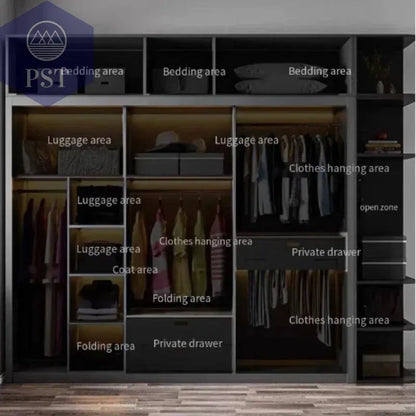 Kleiderschrank Modul Schrank Ankleide für Schlafzimmer Glasschrank PST PS Tradings Möbel PST PS Tradings  PST PS Tradings