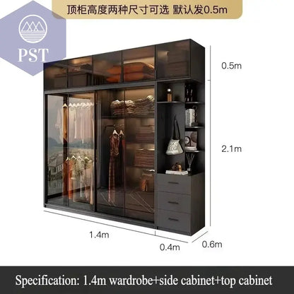 Kleiderschrank Modul Schrank Ankleide für Schlafzimmer Glasschrank PST PS Tradings Möbel PST PS Tradings  PST PS Tradings