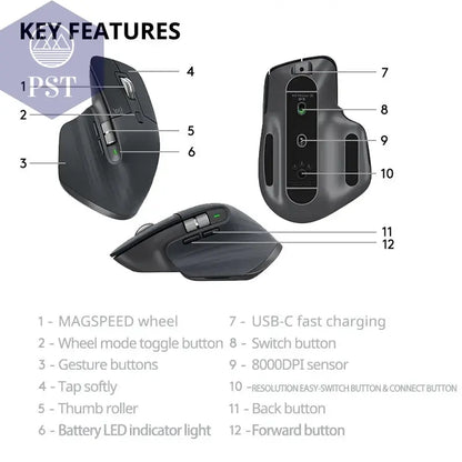 Logitech MX Master 3S Drahtlose Bluetooth Maus PST PS Tradings Maus PST PS Tradings  PST PS Tradings