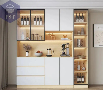 Moderne Wohnzimmerschrank mit Glastüren PST PS Tradings  PST PS Tradings 180x40x220cm-Style4 PST PS Tradings