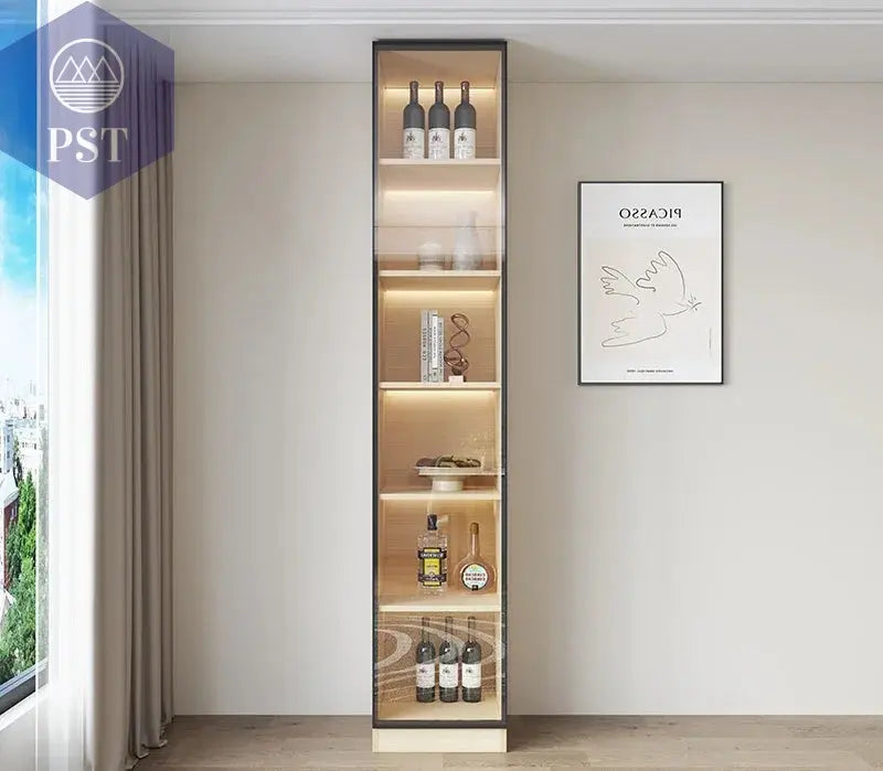 Moderne Wohnzimmerschrank mit Glastüren PST PS Tradings  PST PS Tradings 40x40x220cm-V PST PS Tradings