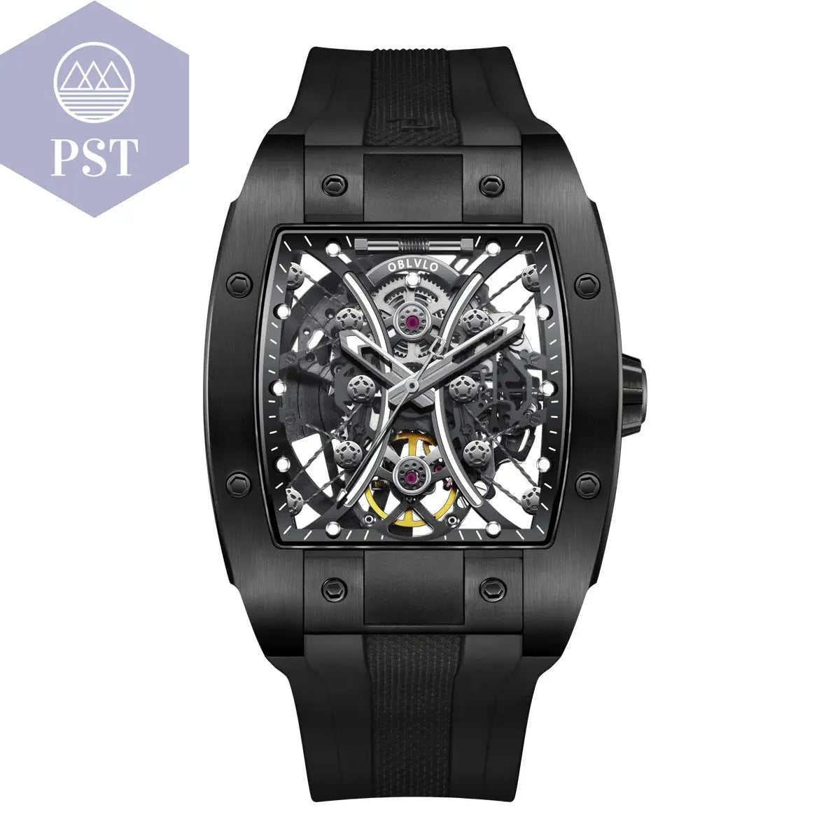 OBLVLO Sportwatch für Herren – Automatik Edelstahl Armbanduhr PST PS Tradings  PST PS Tradings EM-S-BBB PST PS Tradings OBLVLO Sportwatch für Herren – Automatik Edelstahl Armbanduhr