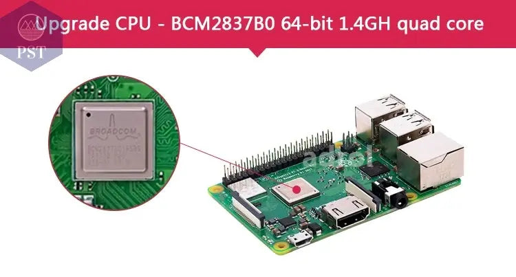 Original Raspberry Pi 3 Model B /3B+ Plus BCM2837 1.2G ,Raspberry Pi 3 B+ with 2.4G & 5G WIFI 4.2 Bluetooth and PoE  Electronics     PST PS Tradings