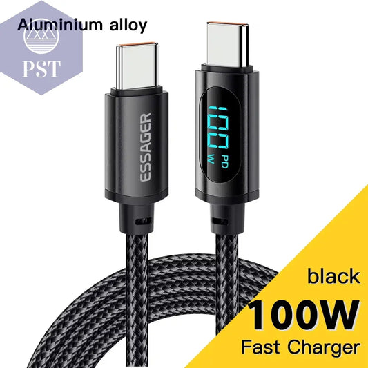 PD 100 W Usb-Typ-C-Kabel Auf USB C 7 a Schnellladekabel Für OPPO Realme Huawei Poco Samsung Displaykabel PST PS Tradings  PST PS Tradings 100W-Black-Cable-1-2M PST PS Tradings PD 100 W Usb-Typ-C-Kabel Auf USB C 7 a Schnellladekabel Für OPPO Realme Huawei Poco Samsung Displaykabel