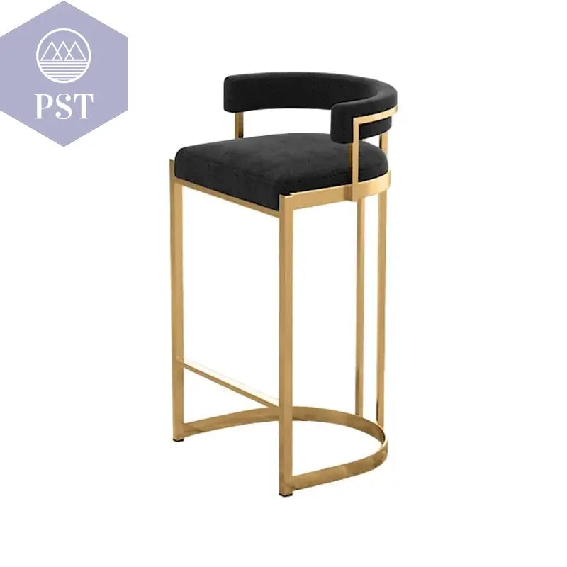 Premium Gold Barhocker Nordic Hochwertige italienische Rückenlehne Partystühle Rundes Kissen Bequeme Taburetes De Barmöbel       PST PS Tradings