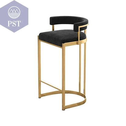 Premium Gold Barhocker Nordic Hochwertige italienische Rückenlehne Partystühle Rundes Kissen Bequeme Taburetes De Barmöbel       PST PS Tradings