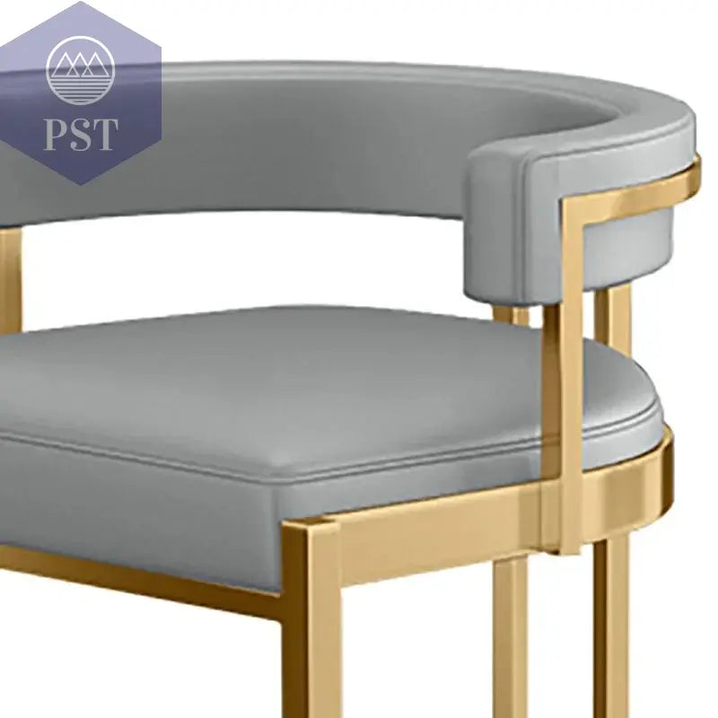 Premium Gold Barhocker Nordic Hochwertige italienische Rückenlehne Partystühle Rundes Kissen Bequeme Taburetes De Barmöbel       PST PS Tradings