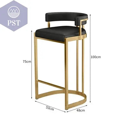 Premium Gold Barhocker Nordic Hochwertige italienische Rückenlehne Partystühle Rundes Kissen Bequeme Taburetes De Barmöbel       PST PS Tradings