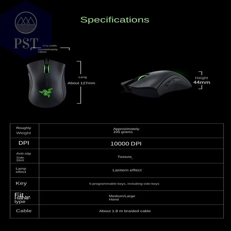 Razer Deathadder Essential Kabelgebundene Gaming Maus / Kabelgebundene Mäuse 6400 DPI 5 Unabhängige Tasten Für Laptop Gaming PC Computer Workstation PST PS Tradings  PST PS Tradings  PST PS Tradings