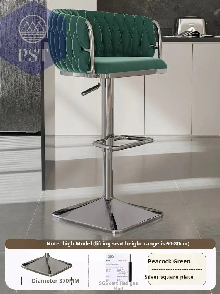 Samt Bar Stuhl Home Küche Hoch hocker Cafe Lift Drehstuhl Luxus Theken hocker moderner Bar stuhl mit Rückenlehnen möbeln       PST PS Tradings
