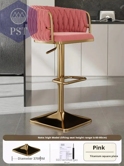 Samt Bar Stuhl Home Küche Hoch hocker Cafe Lift Drehstuhl Luxus Theken hocker moderner Bar stuhl mit Rückenlehnen möbeln       PST PS Tradings