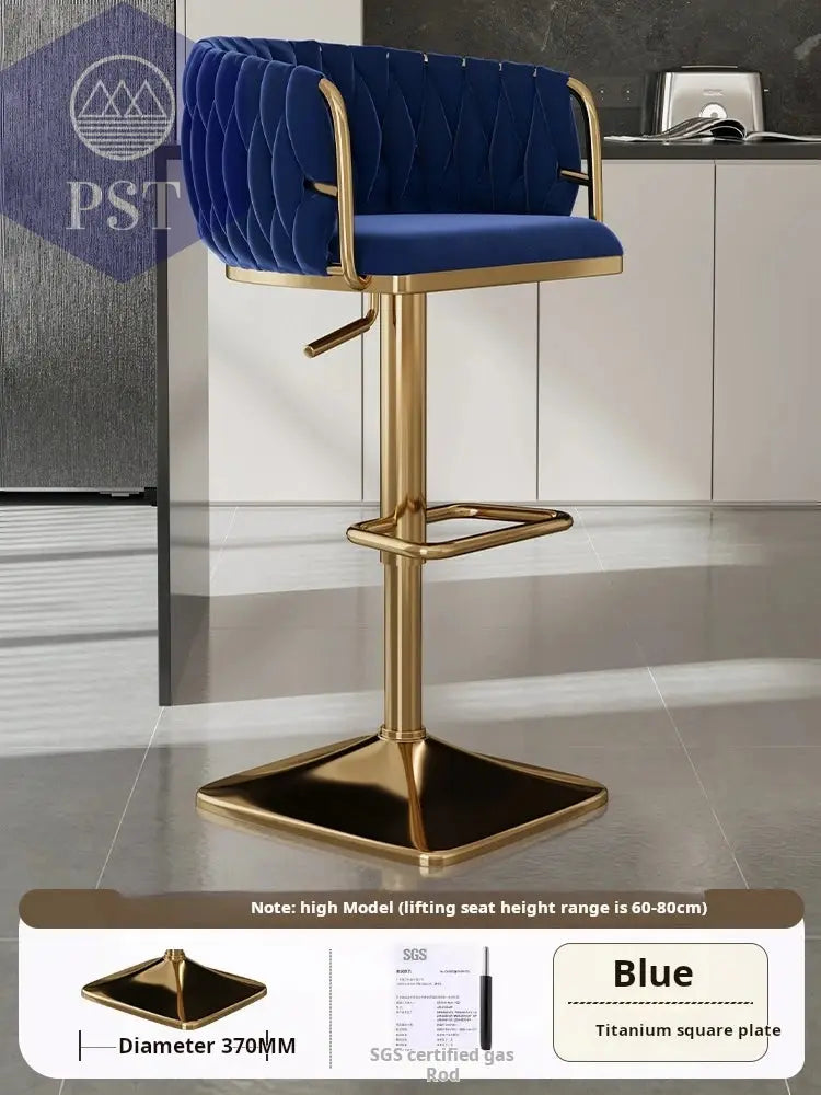 Samt Bar Stuhl Home Küche Hoch hocker Cafe Lift Drehstuhl Luxus Theken hocker moderner Bar stuhl mit Rückenlehnen möbeln       PST PS Tradings