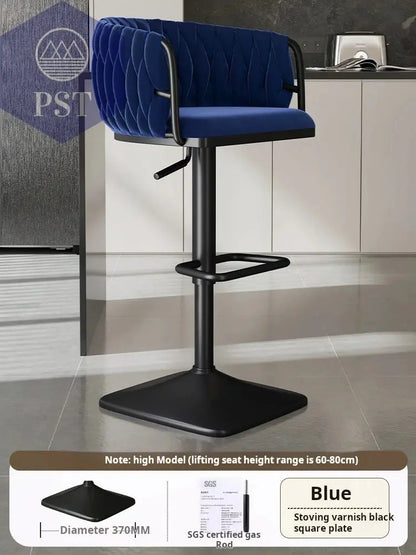 Samt Bar Stuhl Home Küche Hoch hocker Cafe Lift Drehstuhl Luxus Theken hocker moderner Bar stuhl mit Rückenlehnen möbeln       PST PS Tradings