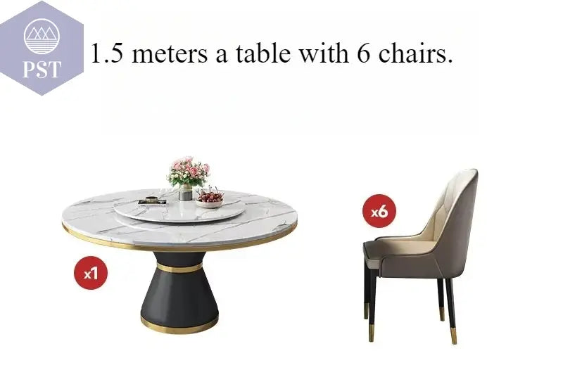 Tische runder Esstisch Marmor Optik italienische Design Möbel PST PS Tradings Esstisch PST PS Tradings style10 PST PS Tradings