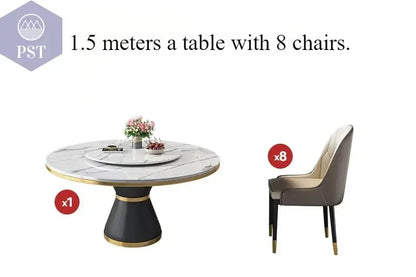 Tische runder Esstisch Marmor Optik italienische Design Möbel PST PS Tradings Esstisch PST PS Tradings style11 PST PS Tradings