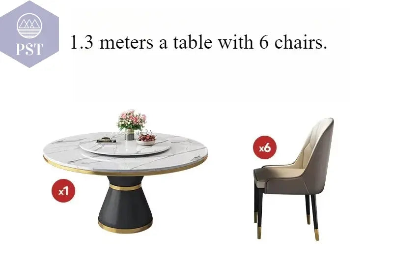 Tische runder Esstisch Marmor Optik italienische Design Möbel PST PS Tradings Esstisch PST PS Tradings style6 PST PS Tradings
